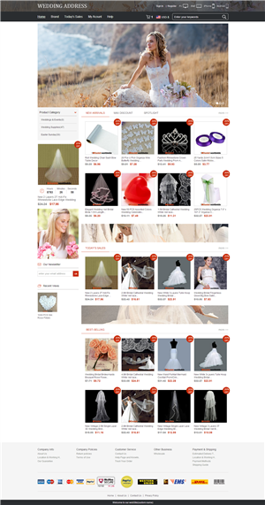 ishop4结婚礼服网站设计