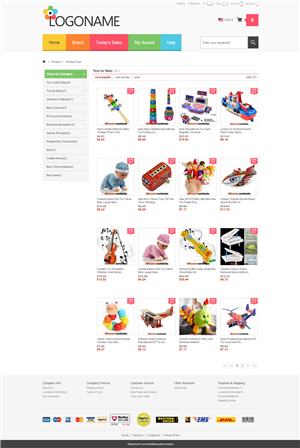 iShop4儿童服饰网站设计