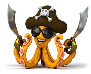 3D动画角色设计 章鱼海盗船长